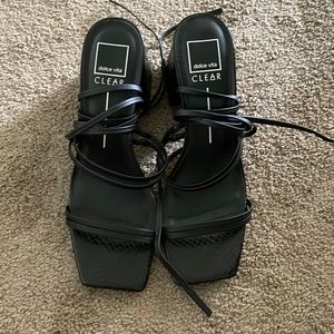 Dolce vita wrap heels, worn once.